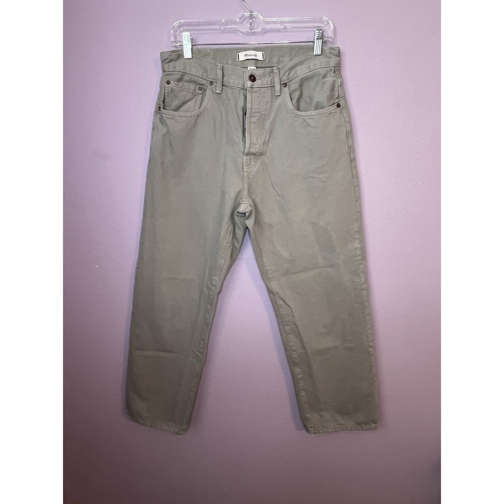 Mens Madewell 1991 Loose Garment Dyed Jeans Light Grey Pants 30 x 30 100% Cotton